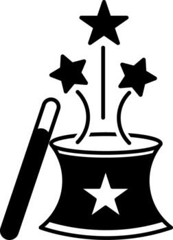 solid icon for magic vector