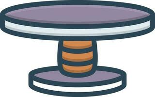 color icon for table vector