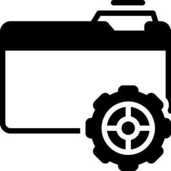 solid icon for setup vector