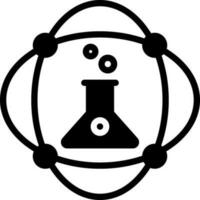 solid icon for science vector