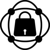 solid icon for security vector