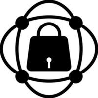 solid icon for security vector