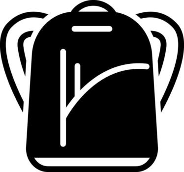sólido icono para bolso vector