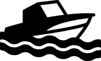 solid icon for boat vector