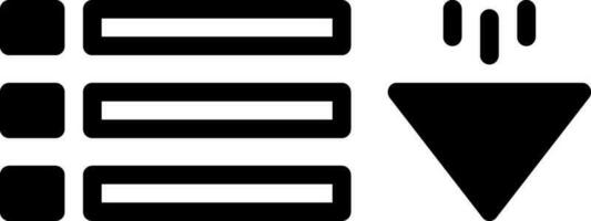 solid icon for drop menu vector