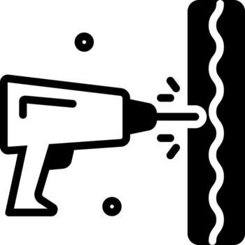 solid icon for drill down vector
