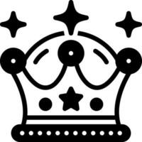 solid icon for crown vector