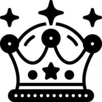 solid icon for crown vector