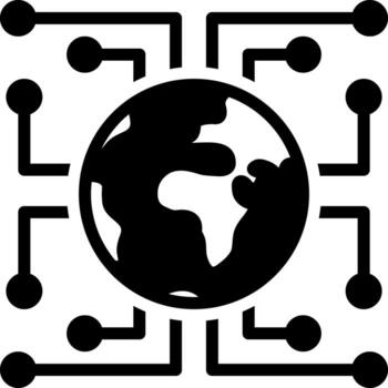 solid icon for digitization vector