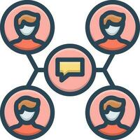 color icon for interaction vector
