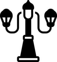 solid icon for lamp vector