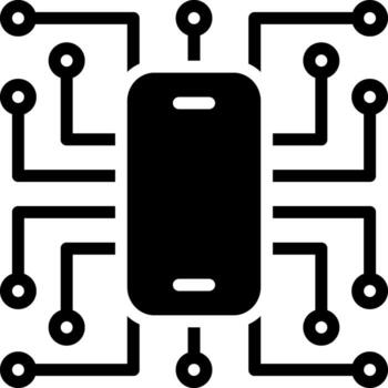 solid icon for digitalisation vector