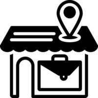 solid icon for local business vector