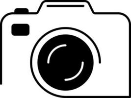 solid icon for camera vector