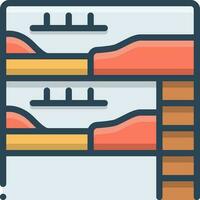 color icon for dormitory vector