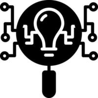 solid icon for intelligence search vector