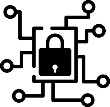 sólido icono para privado red vector