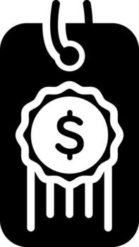 solid icon for price vector