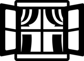 solid icon for window vector