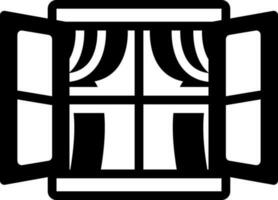 solid icon for window vector