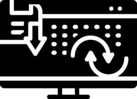 solid icon for auto save vector