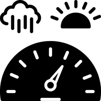 solid icon for barometric vector