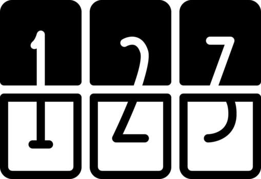 sólido icono para numérico vector