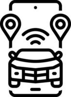 line icon for tracker vector