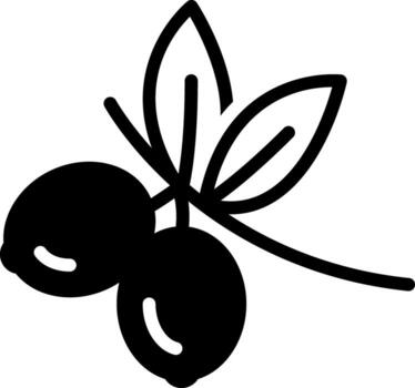 solid icon for oliver vector