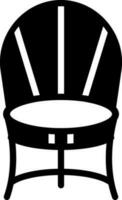 solid icon for chair vector