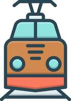 color icon for train vector