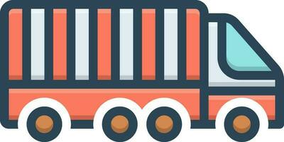 color icon for freight transport vector