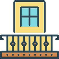 color icon for mezzanine vector