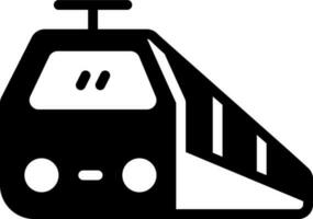 solid icon for train vector