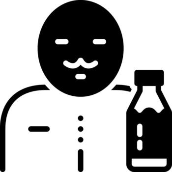 solid icon for milkman vector