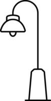 Linear Style Street Light Icon. vector