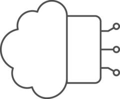 Brain Connection Icon In Outline Style. vector