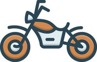 color icon for motorcycle vector