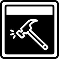 solid icon for emergency window vector