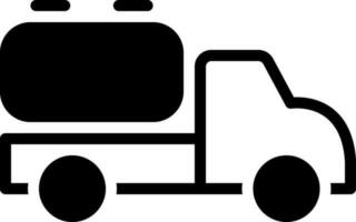 solid icon for tank truck vector
