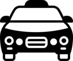 sólido icono para Taxi vector