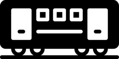 solid icon for train vector
