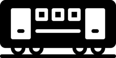 solid icon for train vector