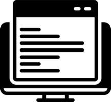 solid icon for code vector