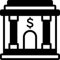 solid icon for banking vector