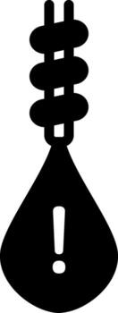 sólido icono para riesgo vector