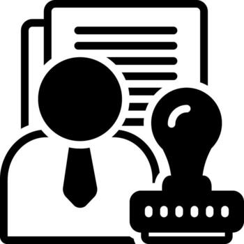 sólido icono para autoridades vector