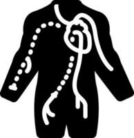 solid icon for angiogram vector