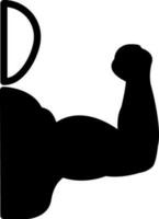 solid icon for muscle vector