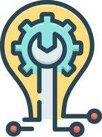 color icon for skill vector